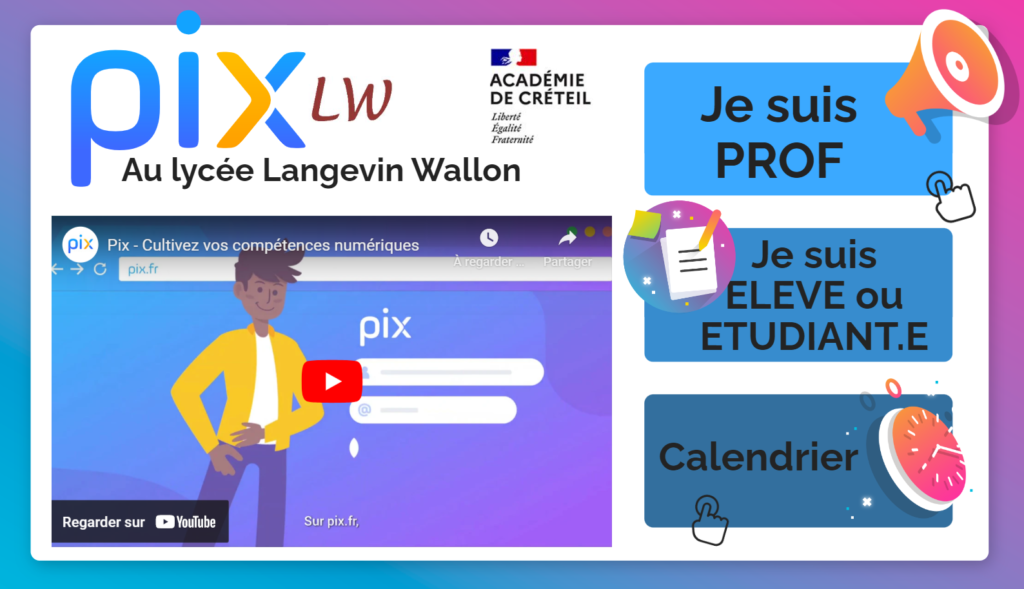 Présentation de la certification PIX au lycée Langevin Wallon