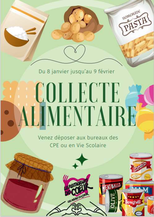 Affiche en faveur de la collecte alimentaire 2024 