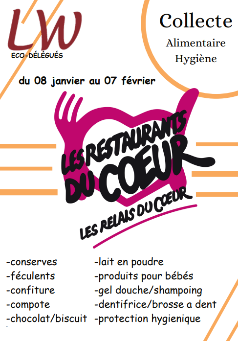 Affiche en faveur de la collecte alimentaire 2024 