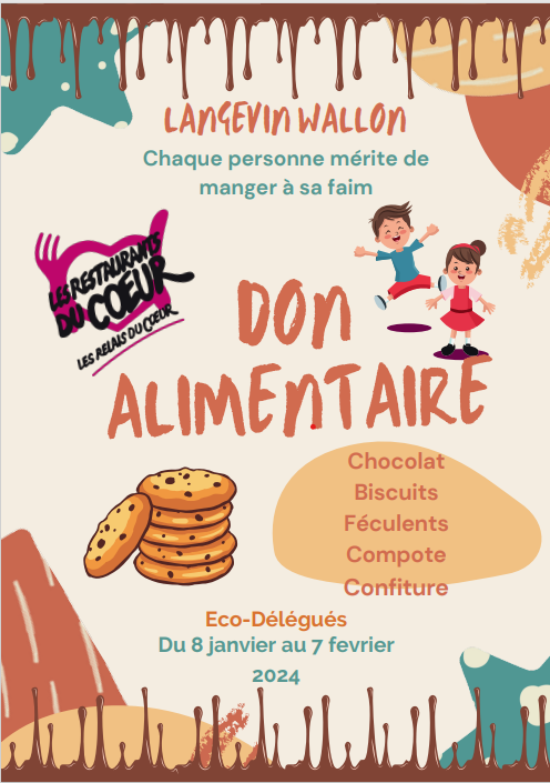 Affiche en faveur de la collecte alimentaire 2024 