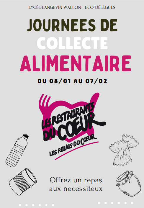 Affiche en faveur de la collecte alimentaire 2024 