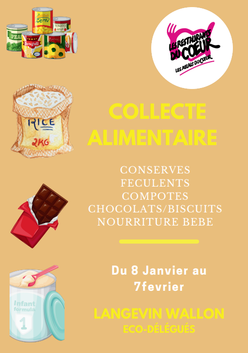 Affiche en faveur de la collecte alimentaire 2024 